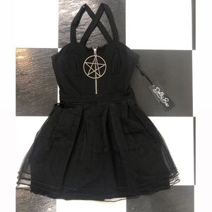 RARE DOLLS KILL PENTAGRAM TULLE DRESS